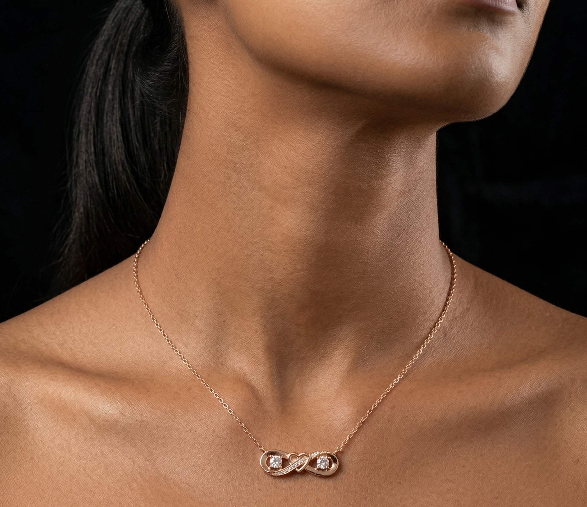 Rosegold Infinity Chain with pendant