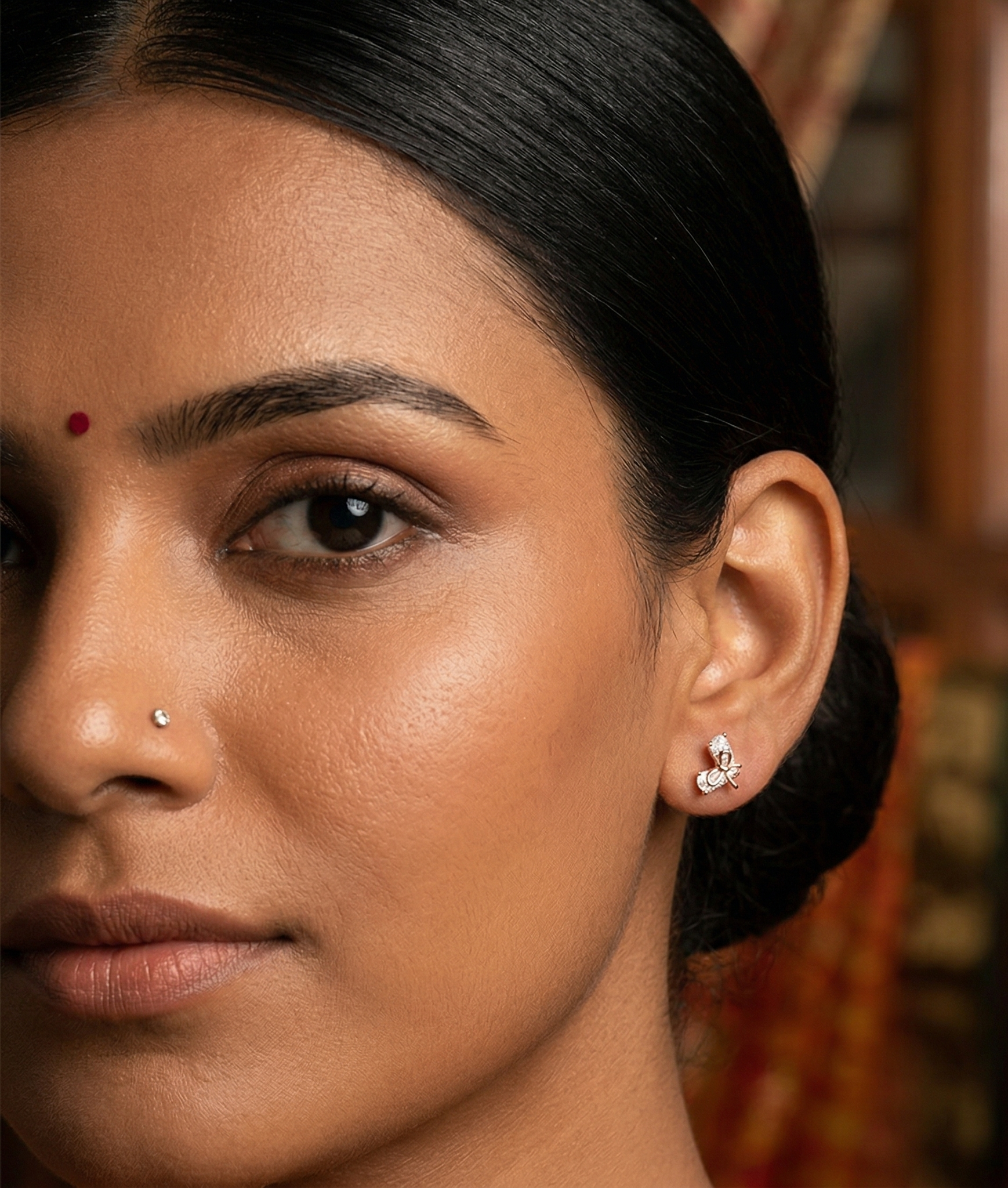 ROSEGOLD BOW EARRING