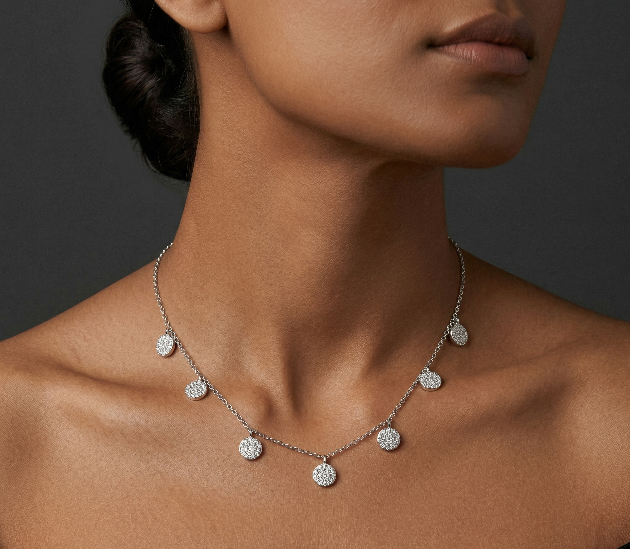 Rhodium Circle Chain