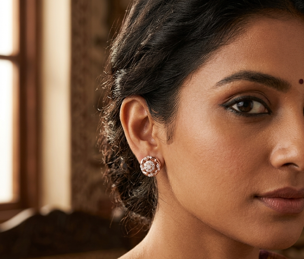 ROSEGOLD SPIRAL EARRING