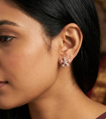 MULTISTONE ROSEGOLD EARRING