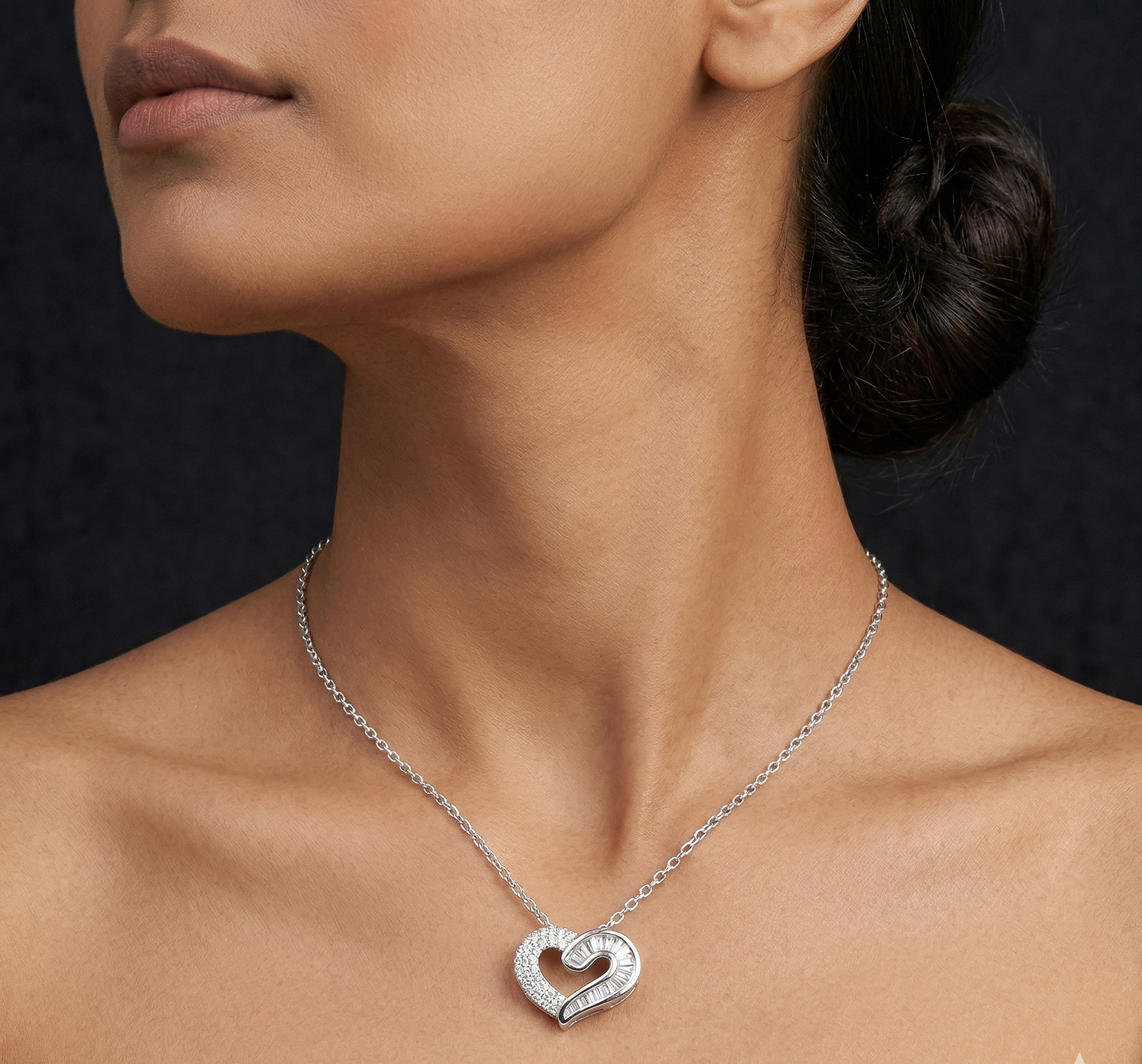 Heart shape chain pendant