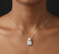 Elegant Pearl & Crystal Halo Pendant