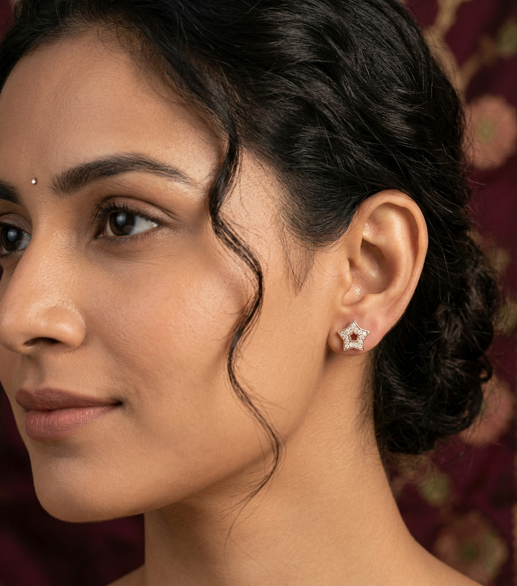 ROSEGOLD STAR EARRING