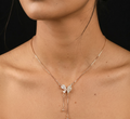 Butterfly rose gold chain pendant