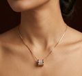 Crystal Cylinder Slider chain pendant