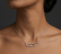 Rhodium circle chain with pendent