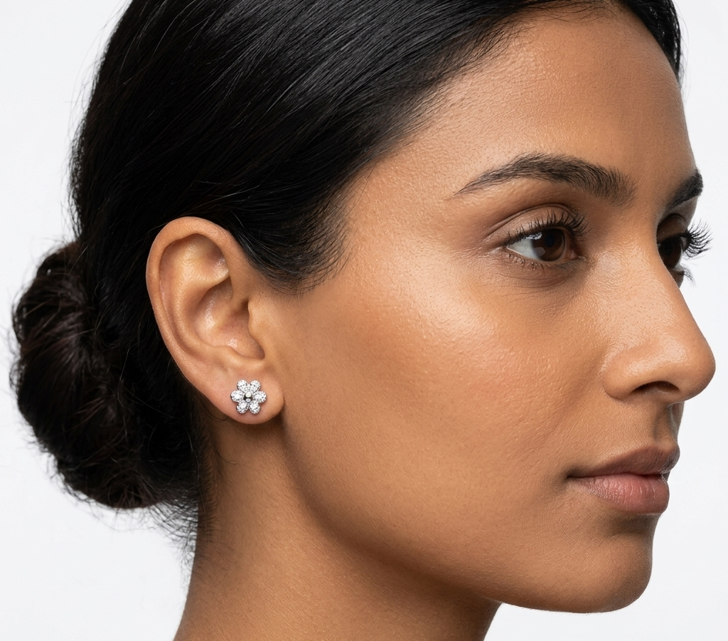 Flower Stone Earring