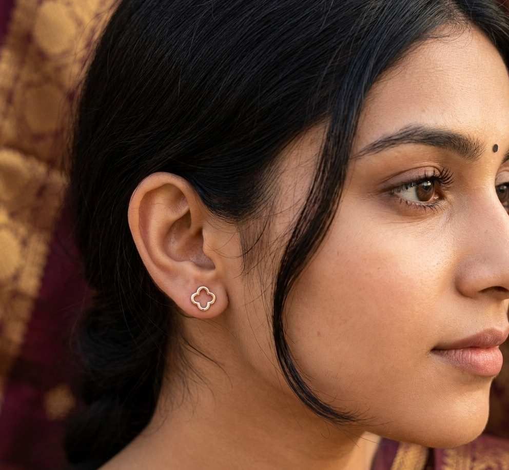 Flower Rosegold Earring