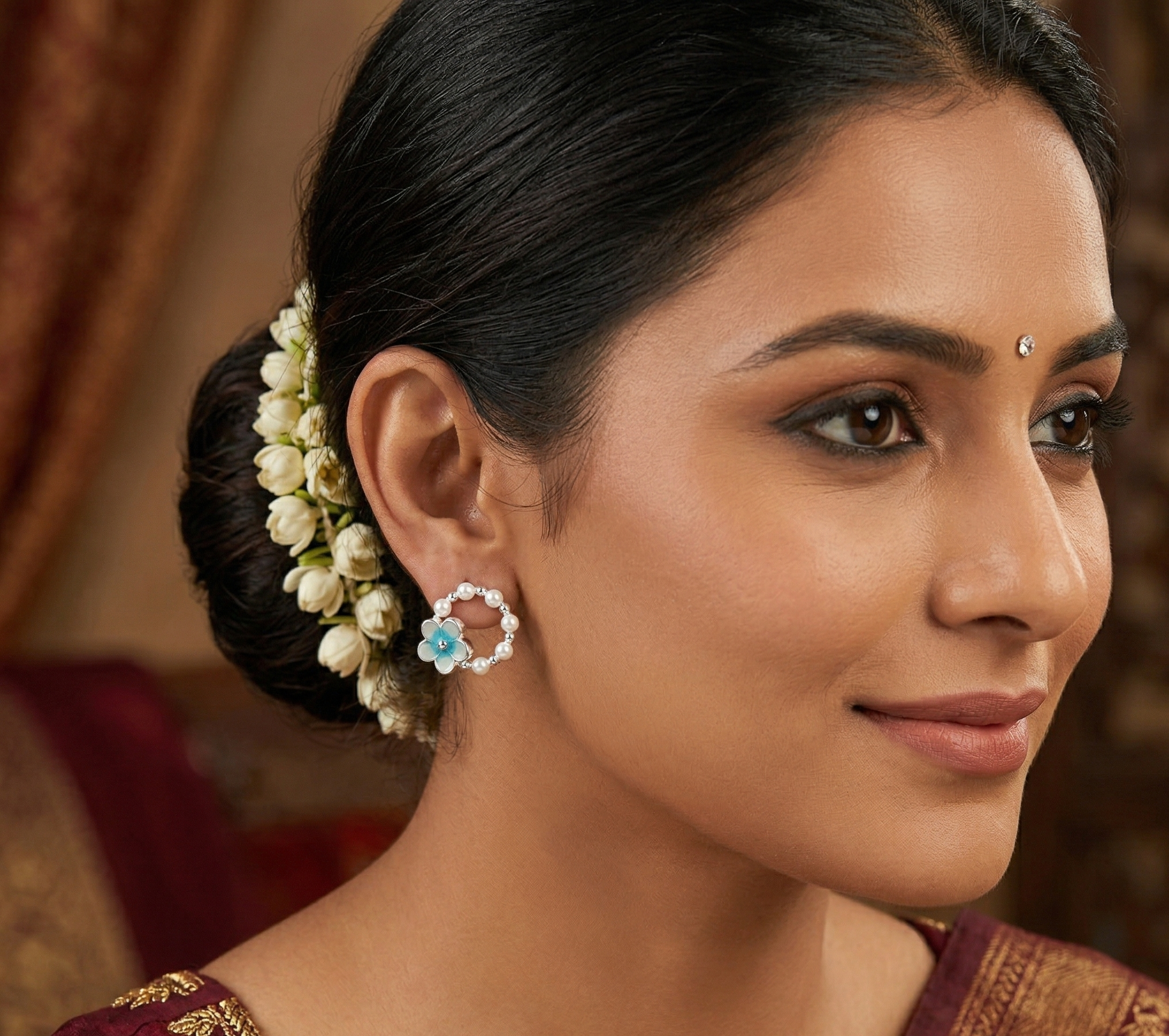Flower Ring Earring