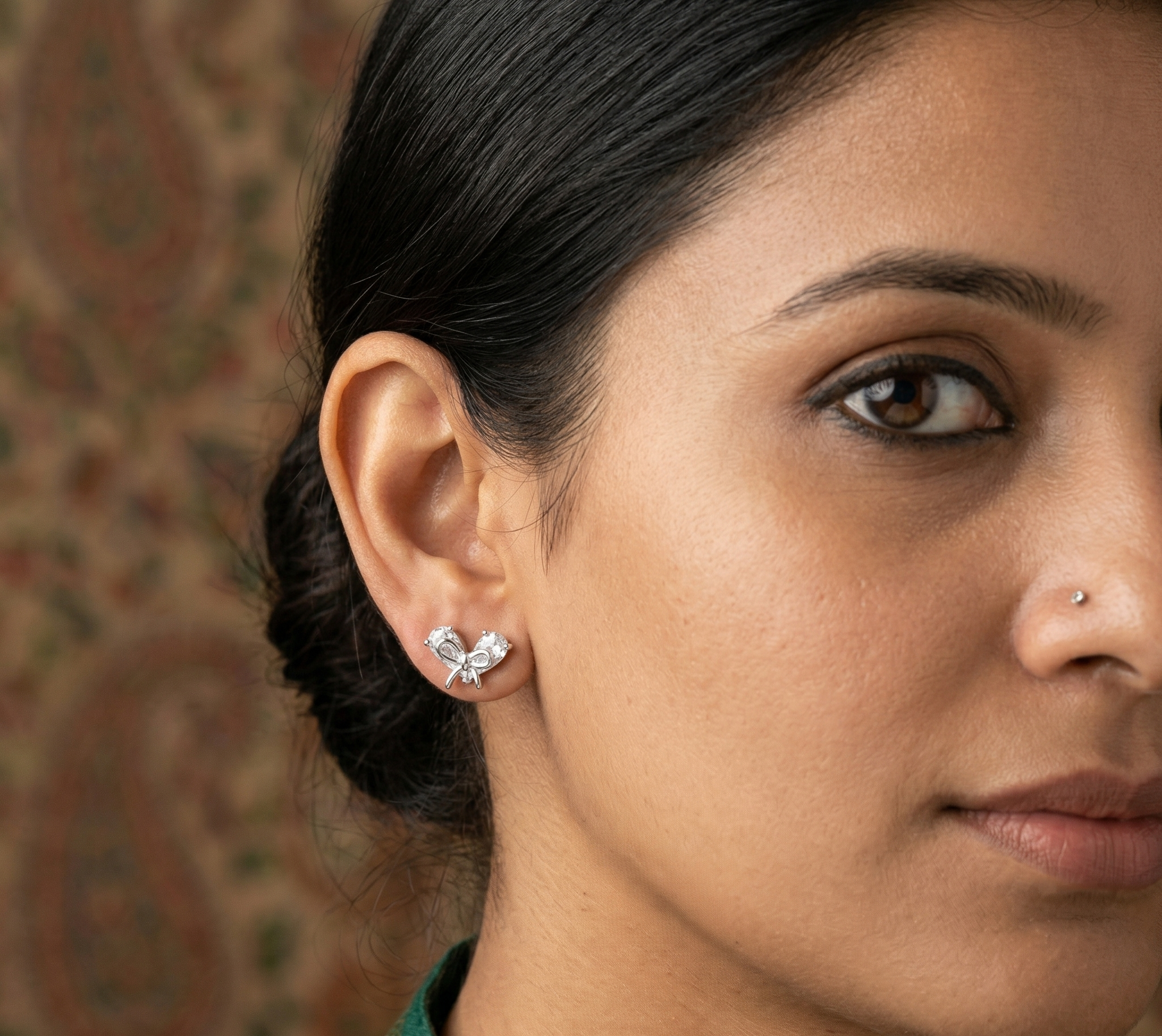 Bow Heart Earrings