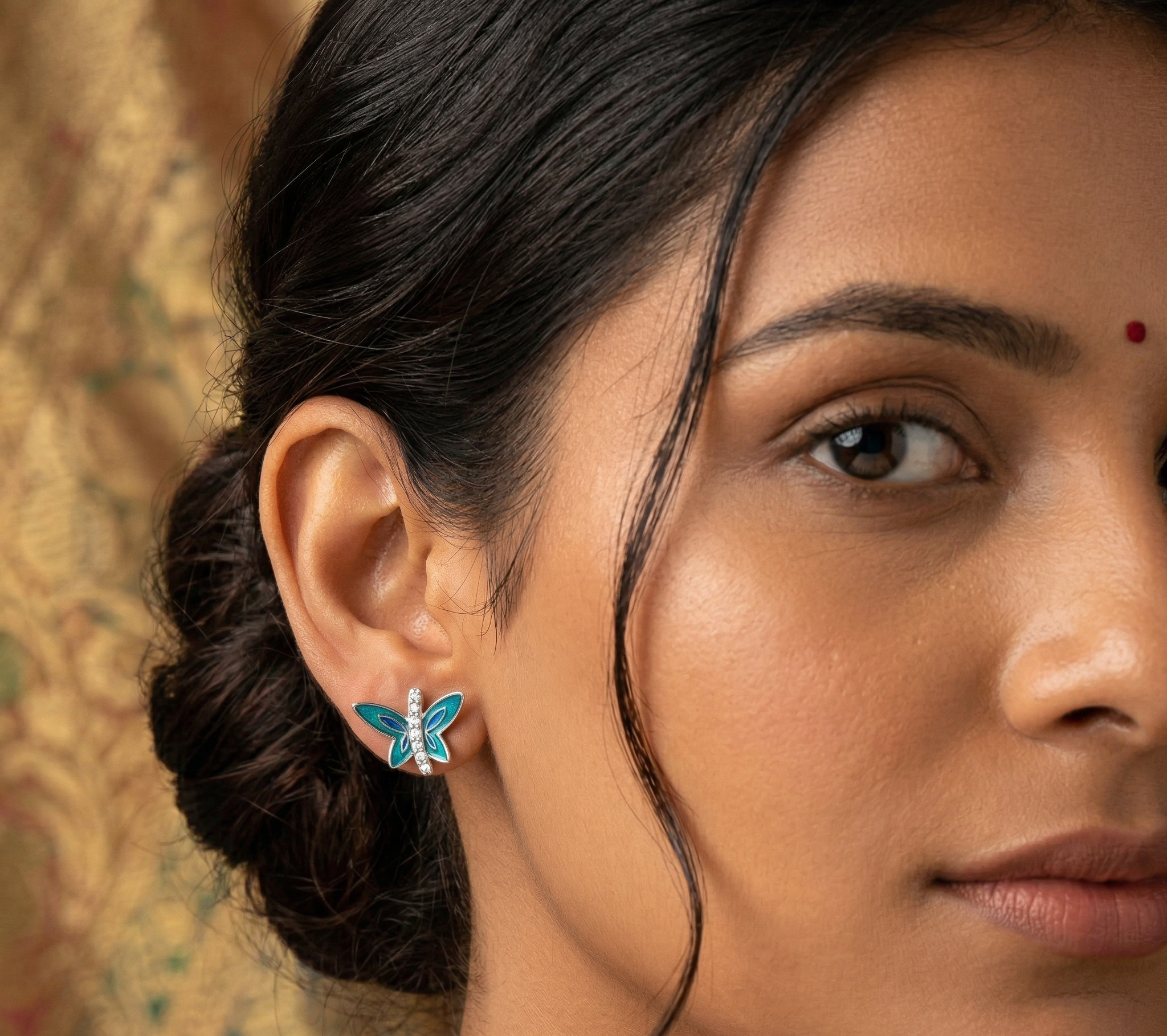 Blue Butterfly Earrings