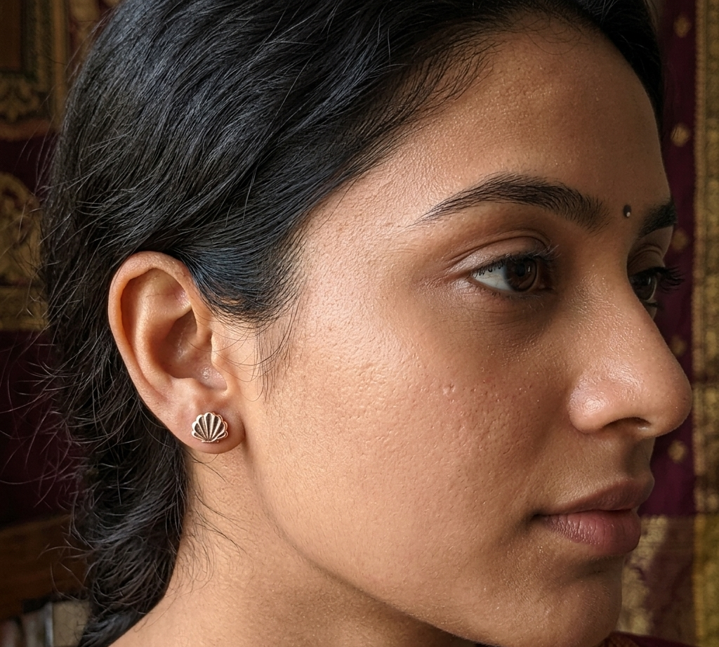 Sea Shell Rosegold Earring