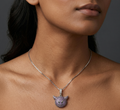 Rhodium Devil chain with pendent