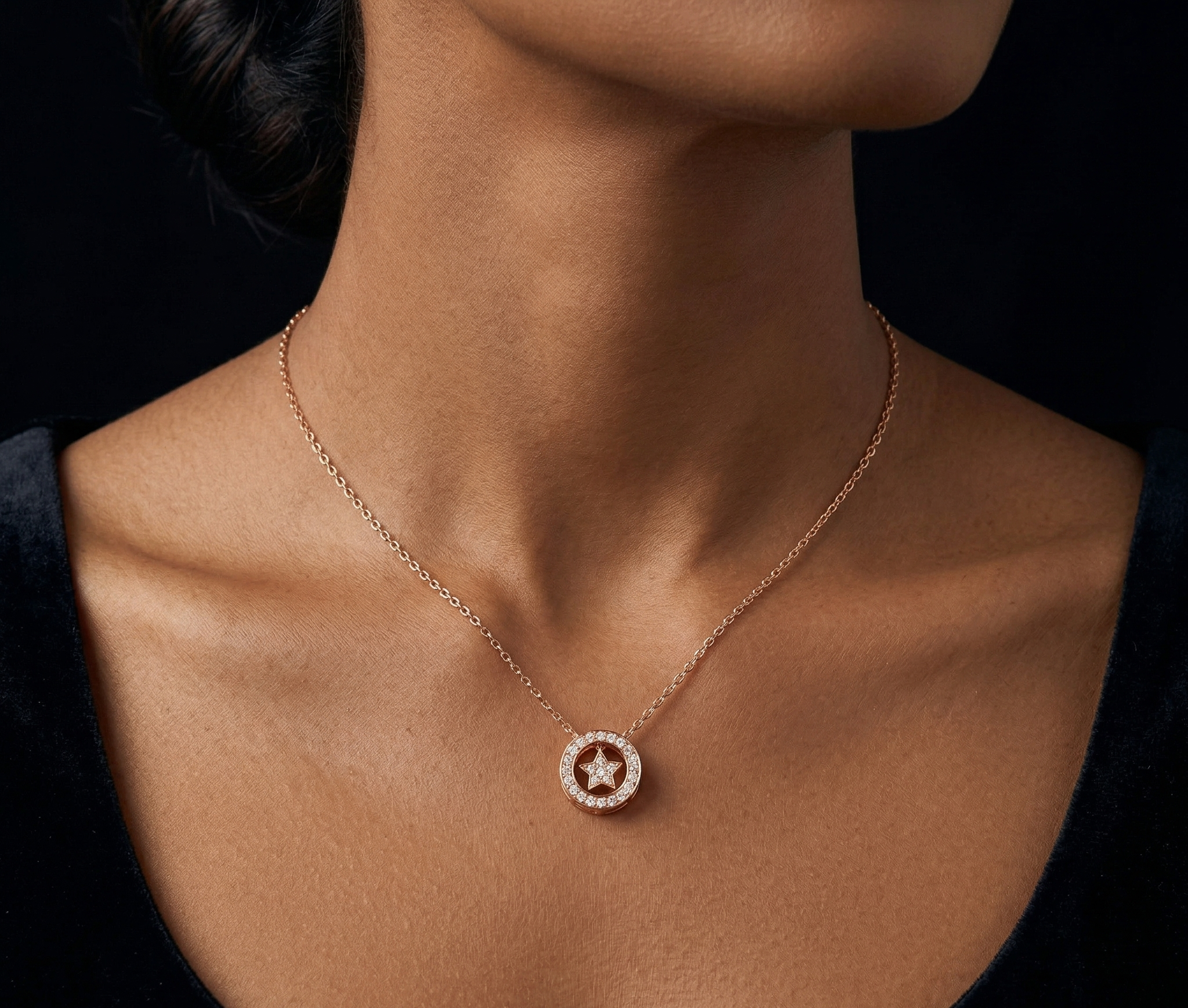Rosegold Star Chain With Pendant