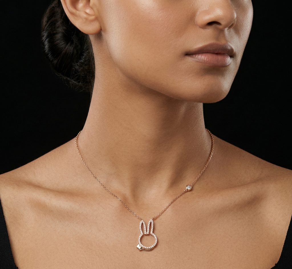 Rosegold Bunny Chain with pendant