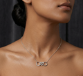 Rhodium Heart Infinity chain with pendent