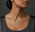 Butterfly Pendant with hanging pearl