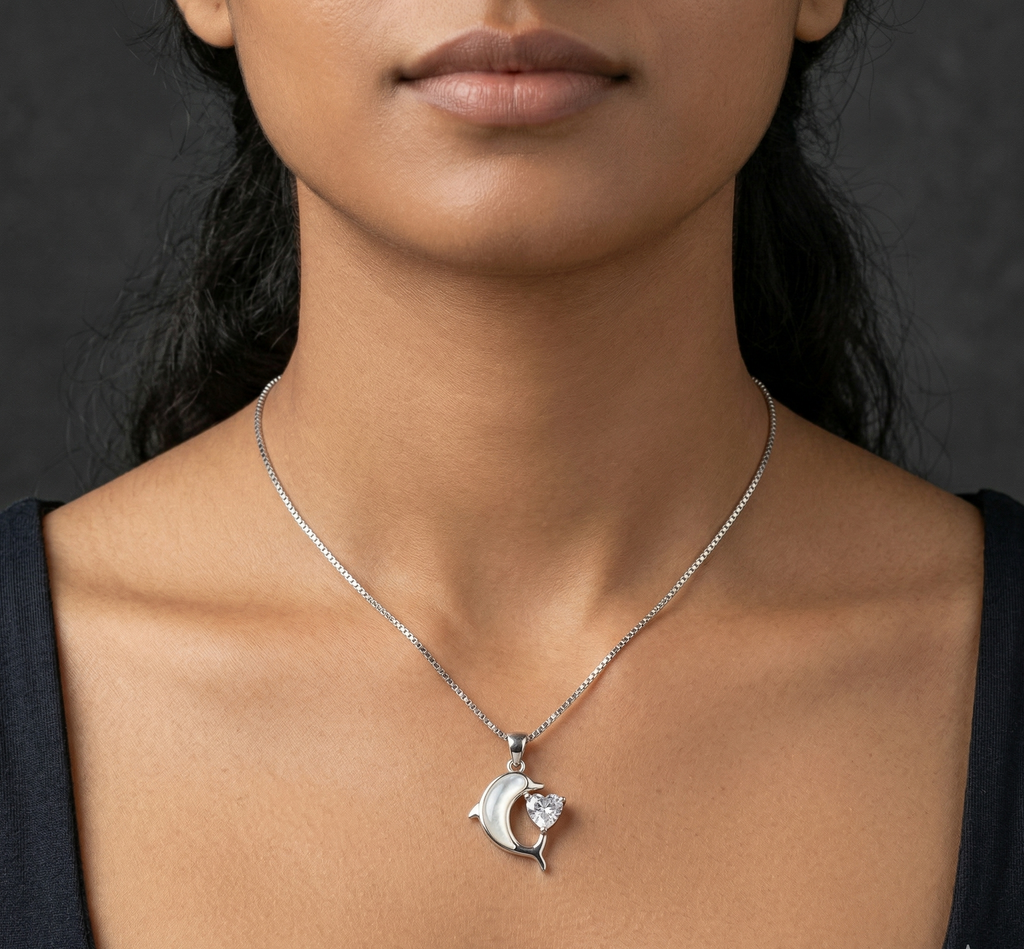 A Dolphin chain pendant