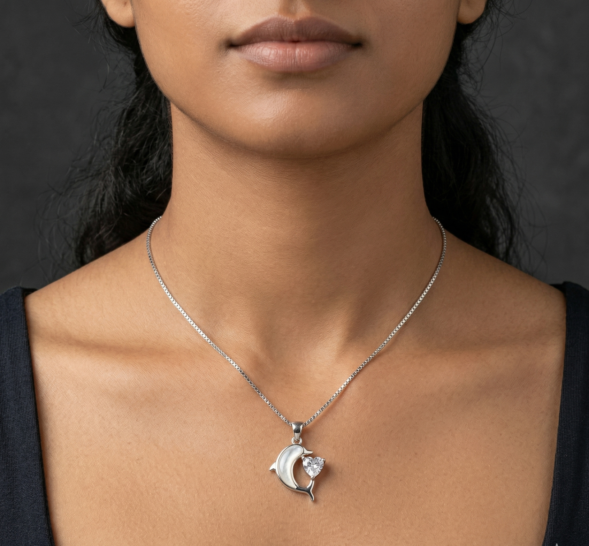 A Dolphin chain pendant