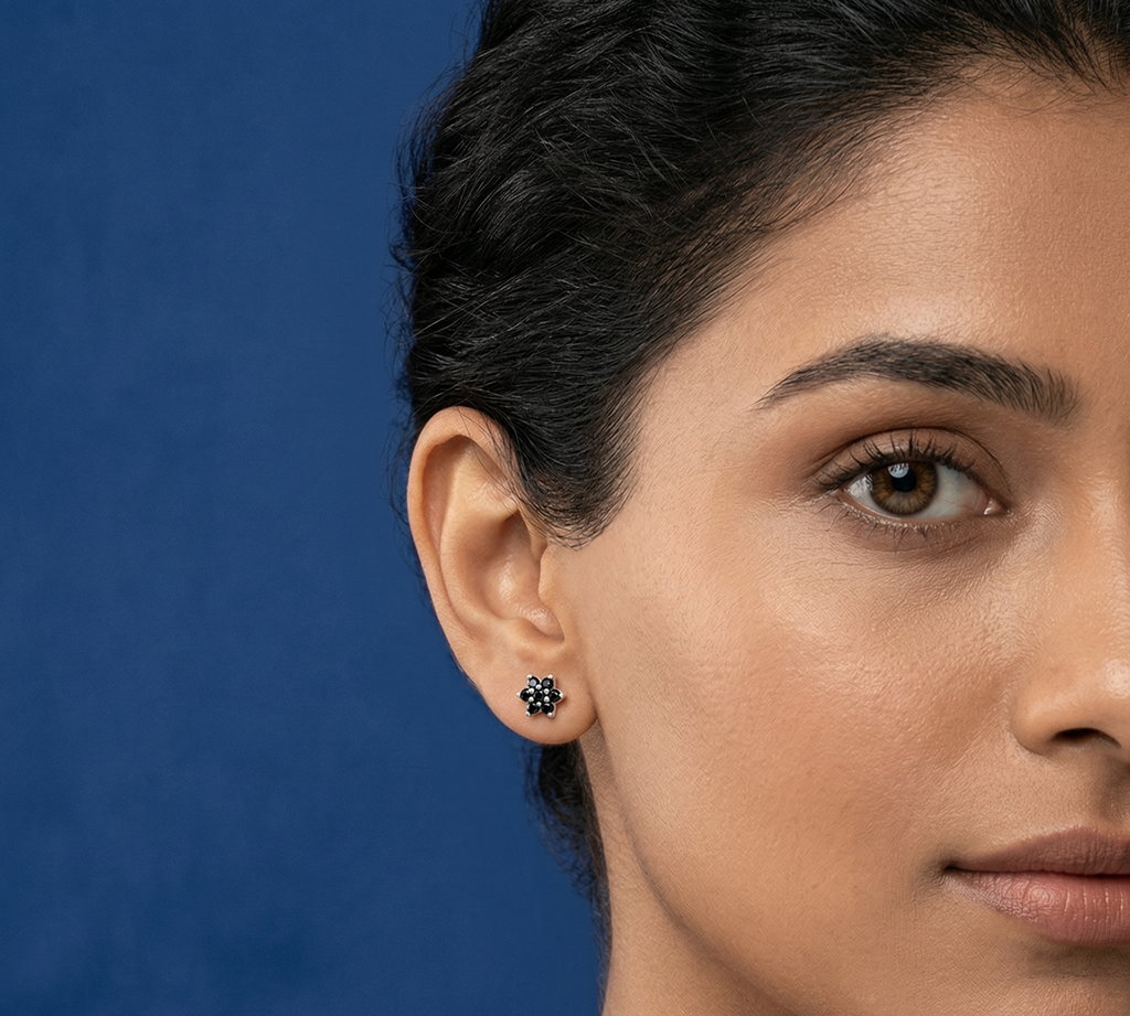 Satdani Black Stone Earrings