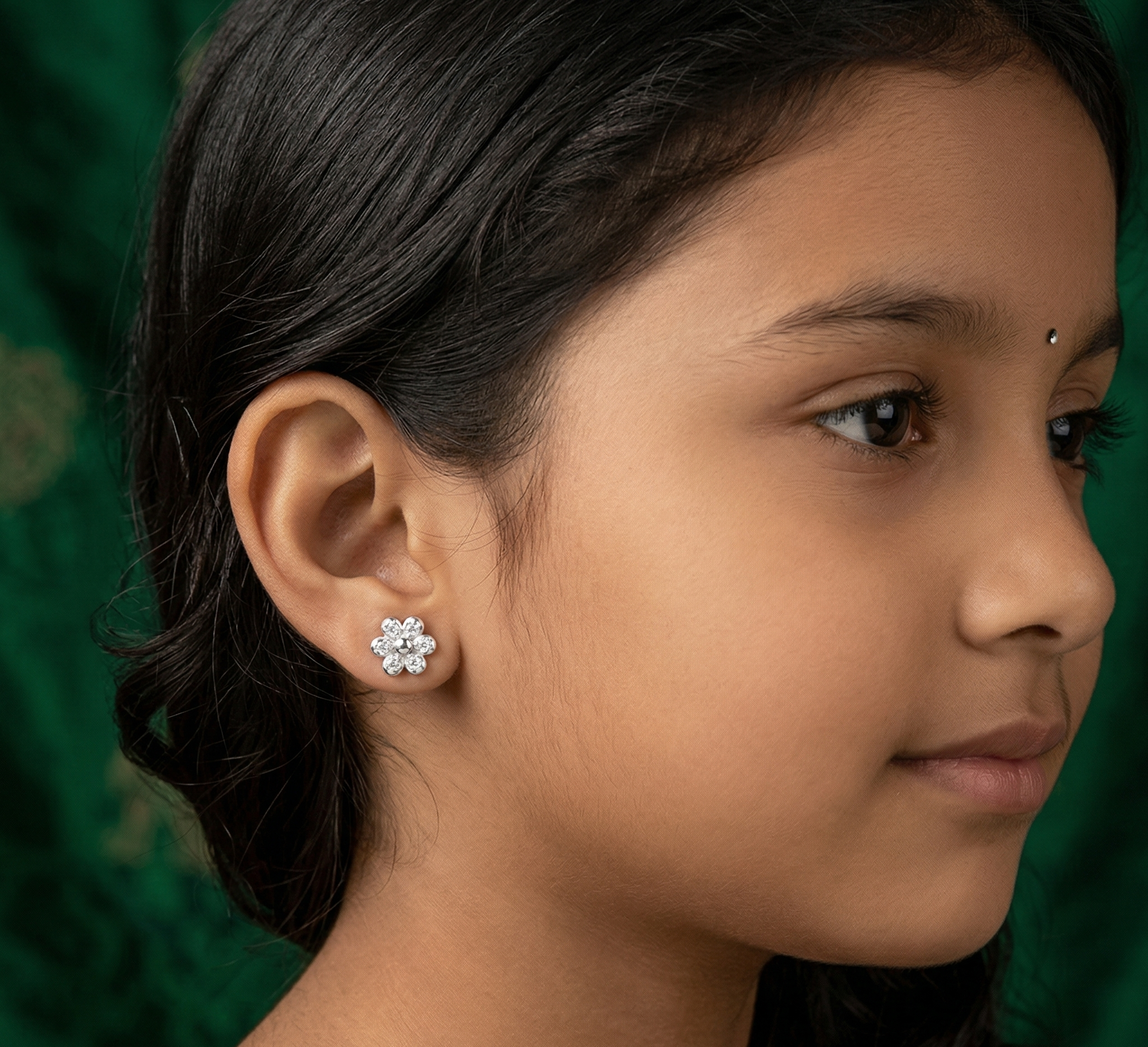 Flower Stone Earring