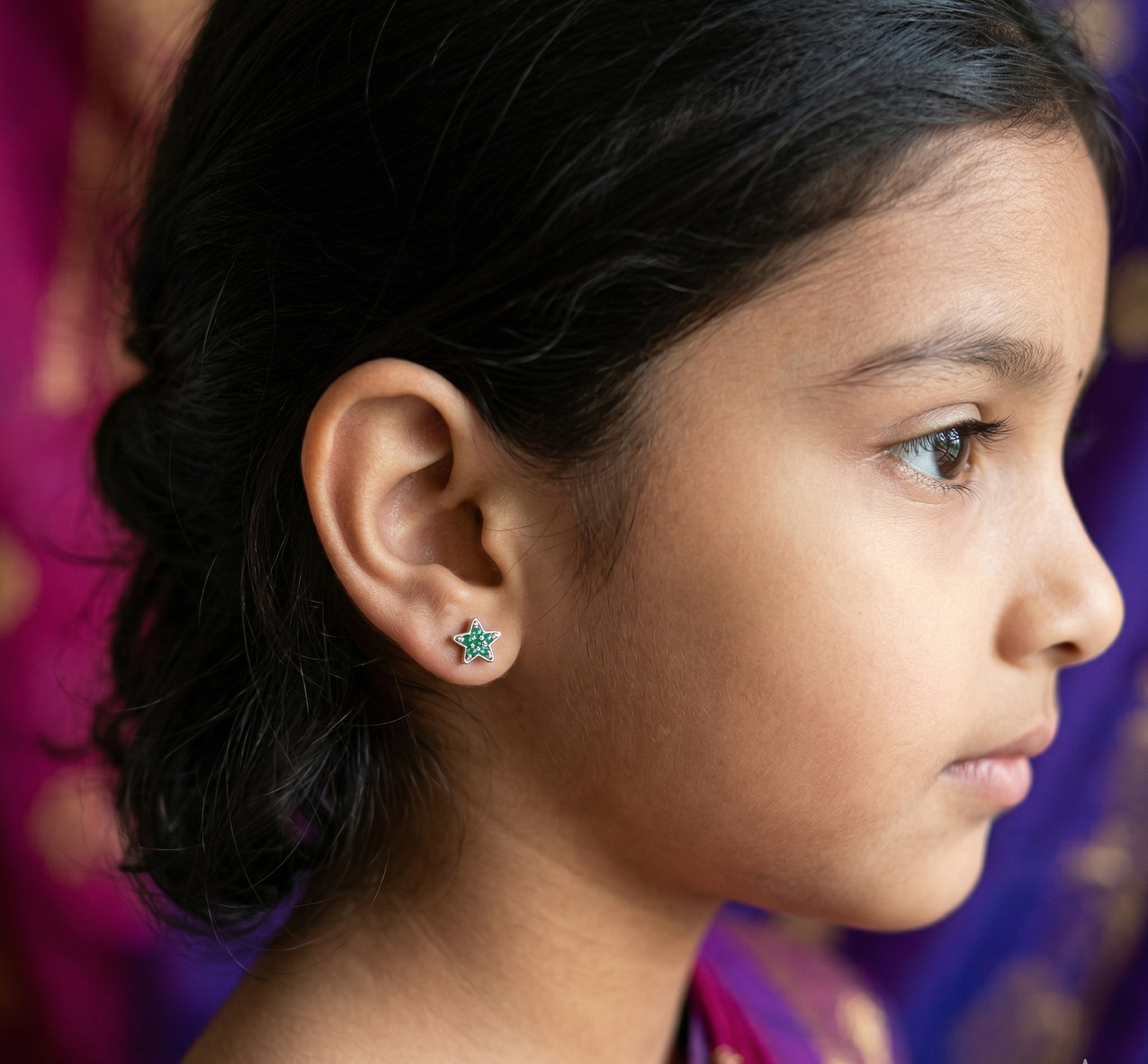 Star Green Earring