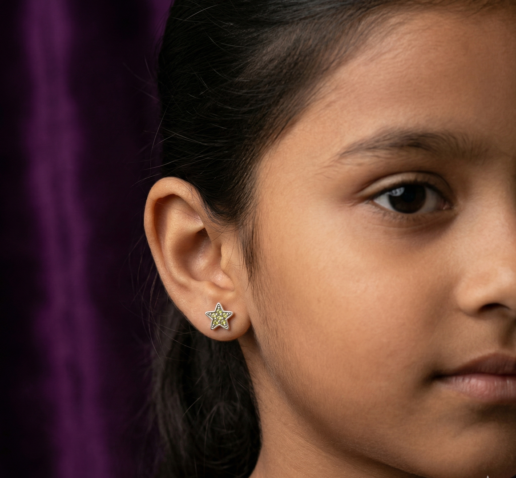 Star Green Earring