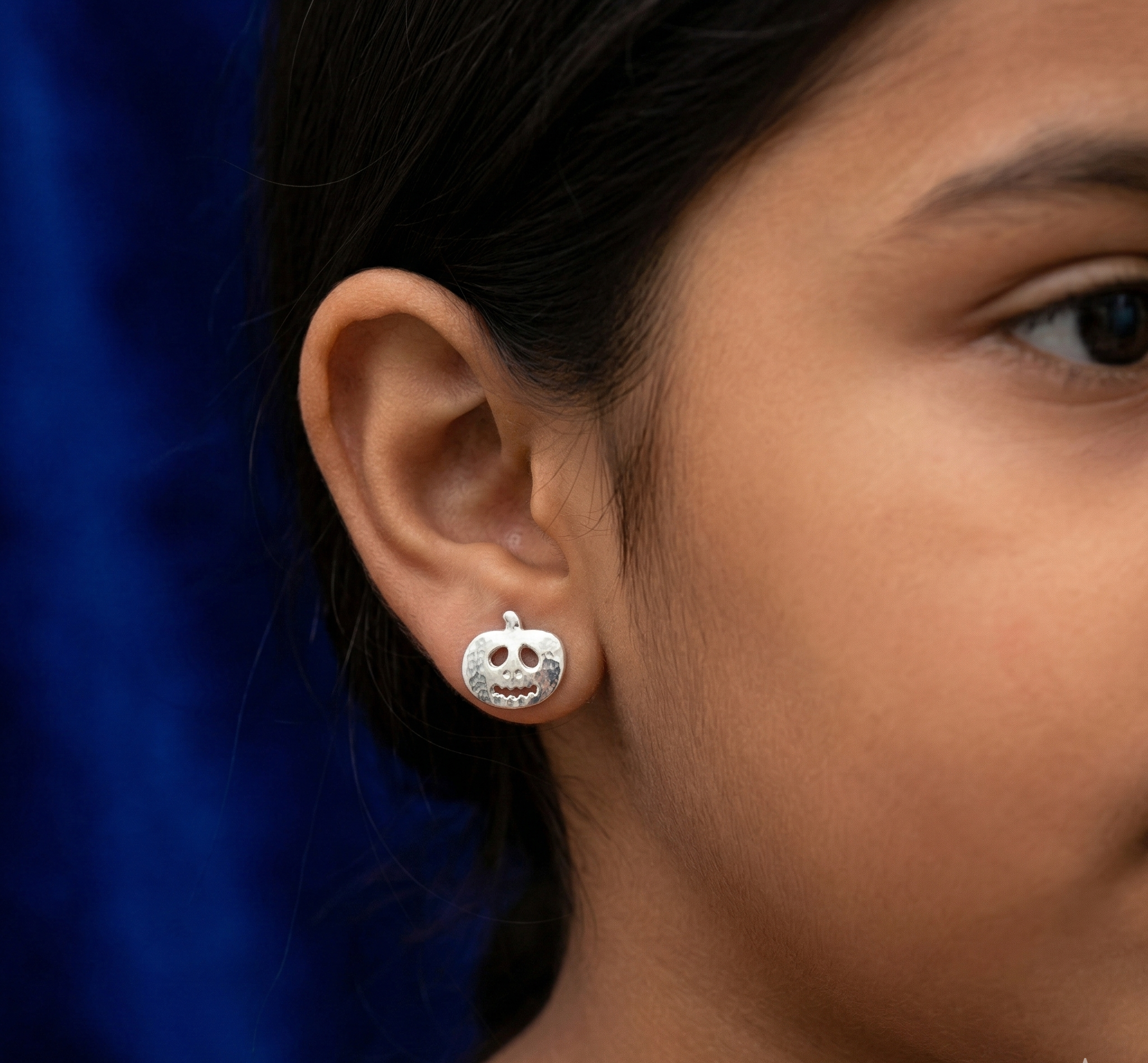 Pumpkin Face Earring