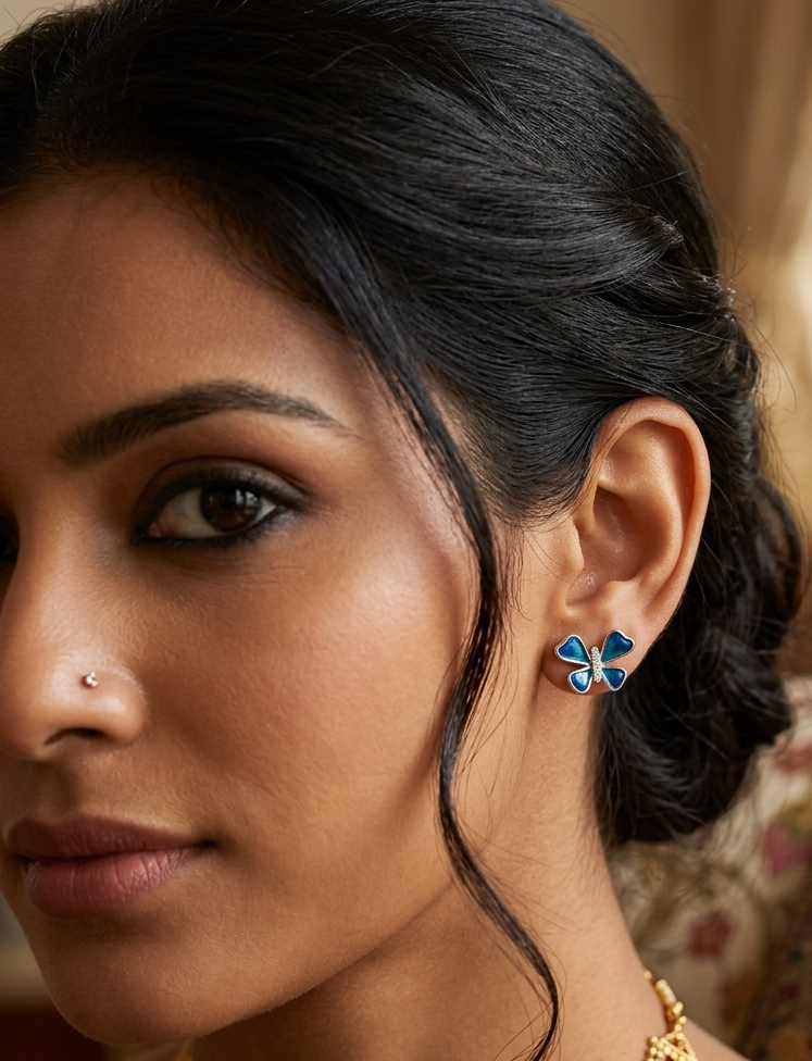 Blue Butterfly Earrings