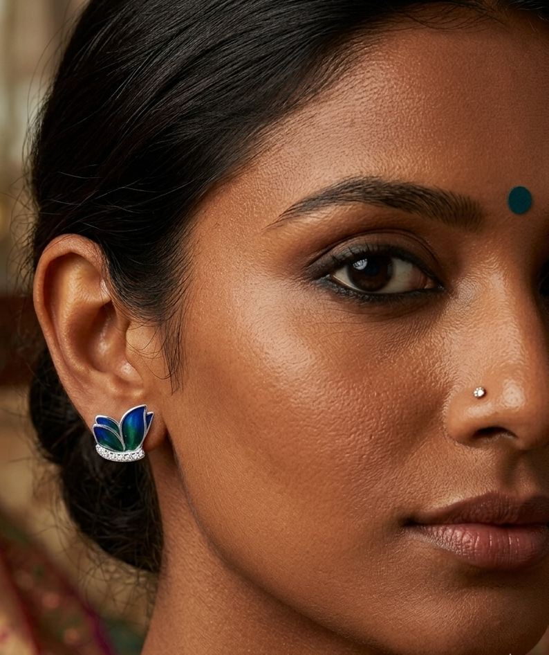 Blue Butterfly Earrings