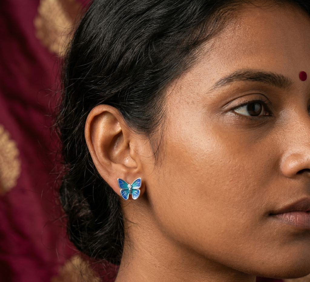 Blue Butterfly Earrings
