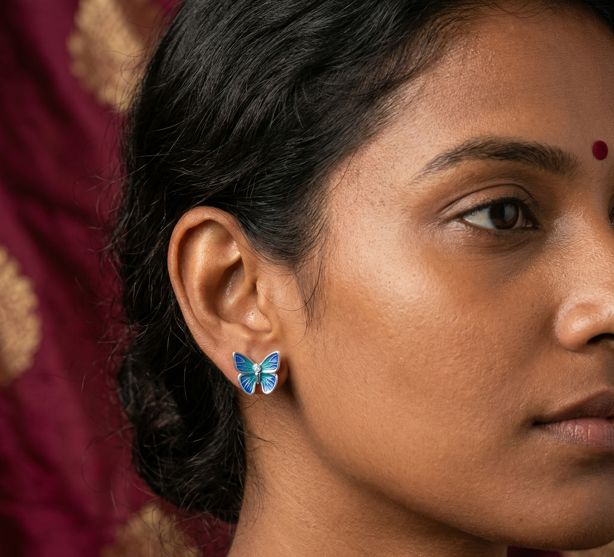 Blue Butterfly Earrings