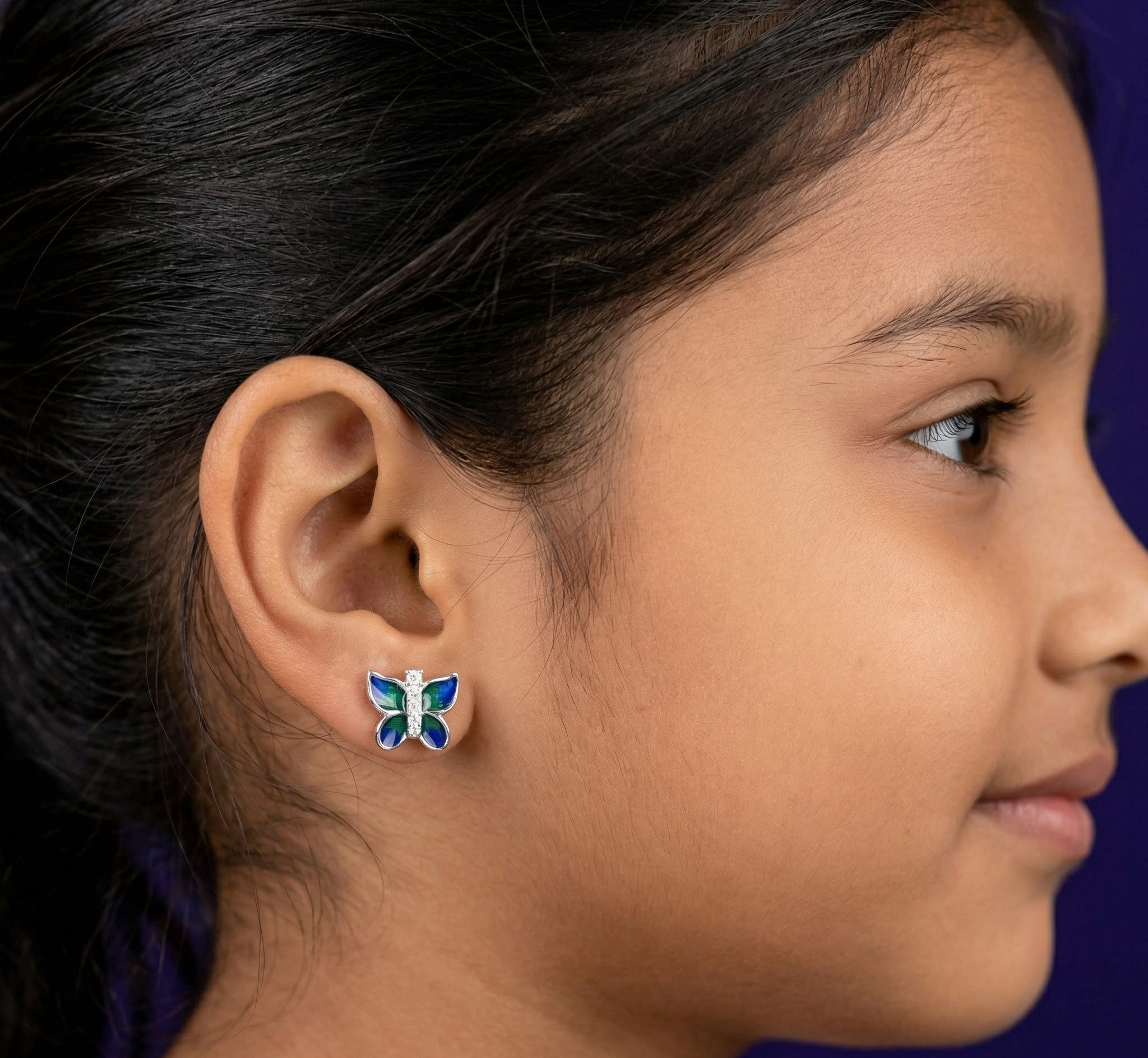 Blue Butterfly Earring