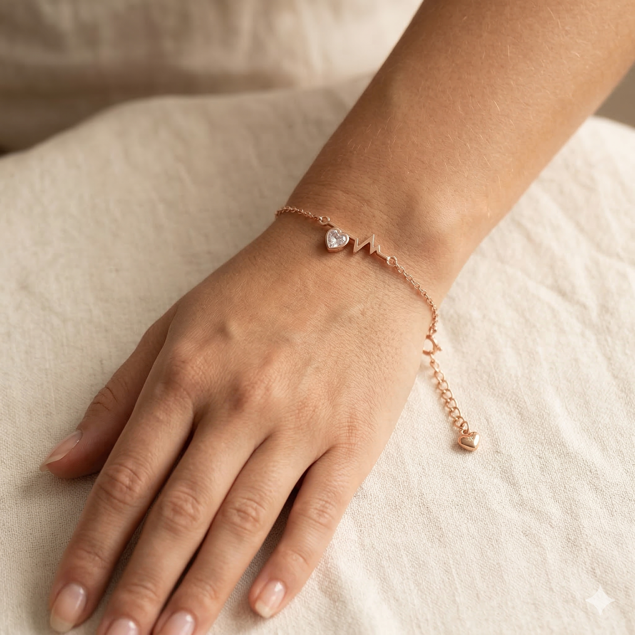 Heartbeat Rosegold Bracelet