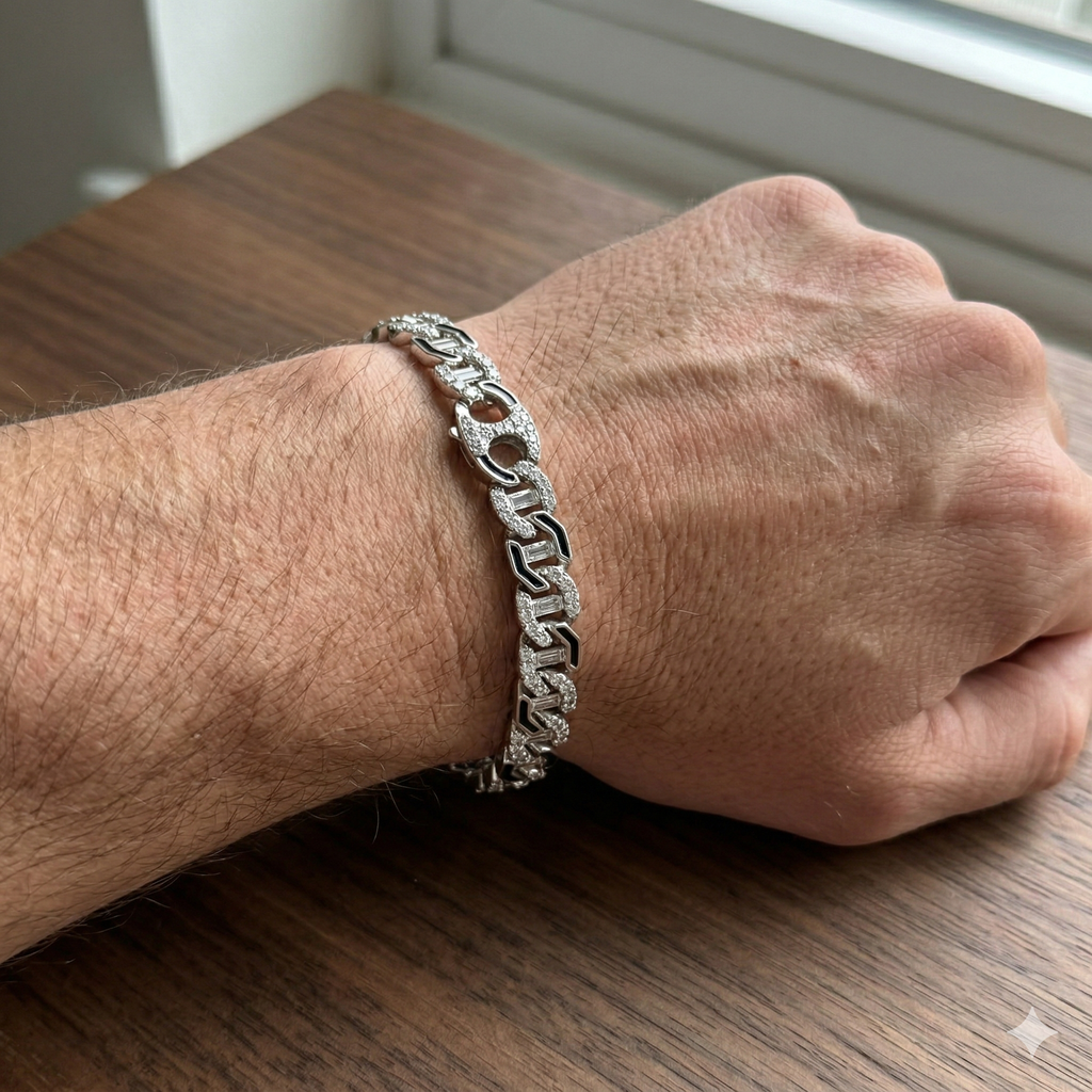 Unisex Black enamel Bracelet