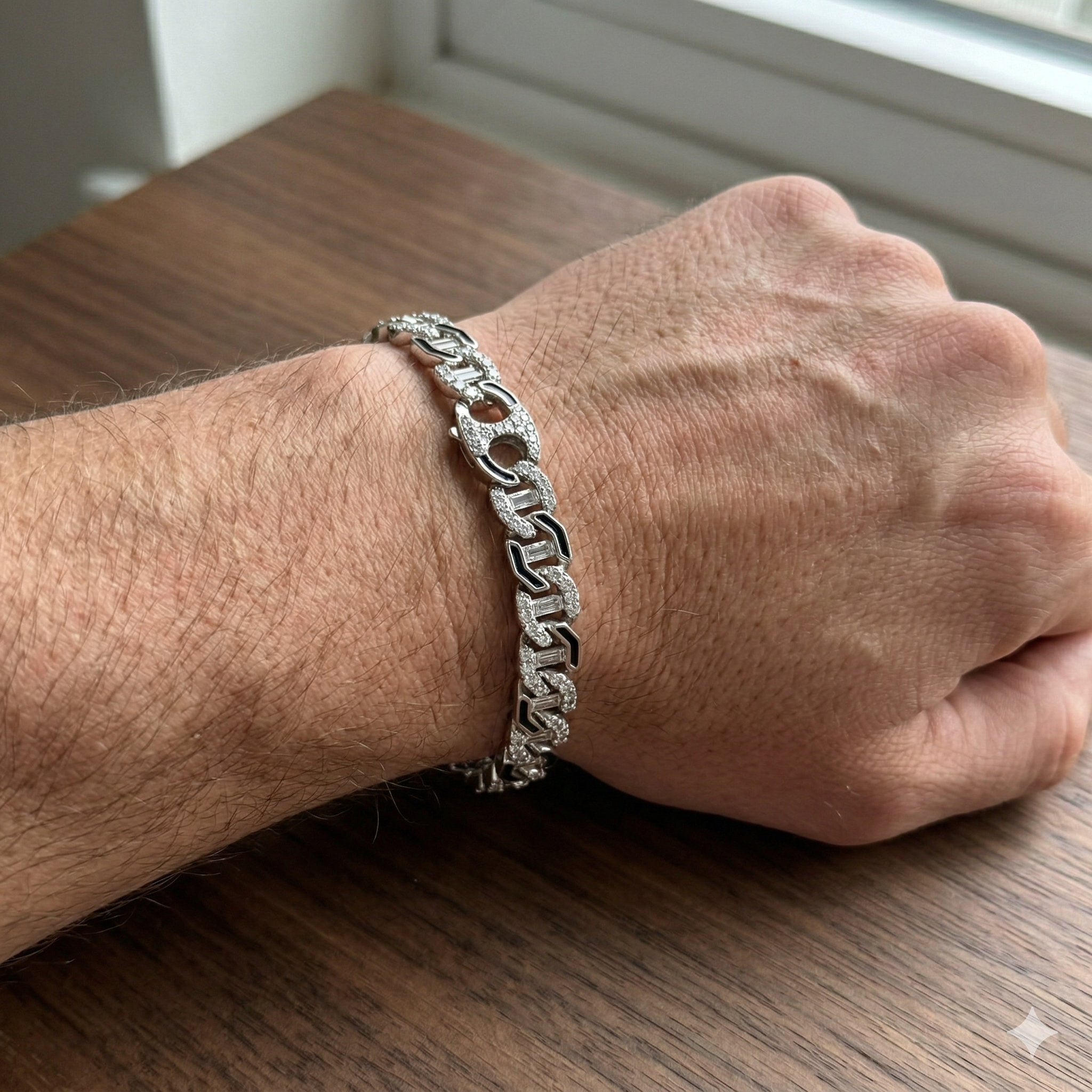 Unisex Black enamel Bracelet