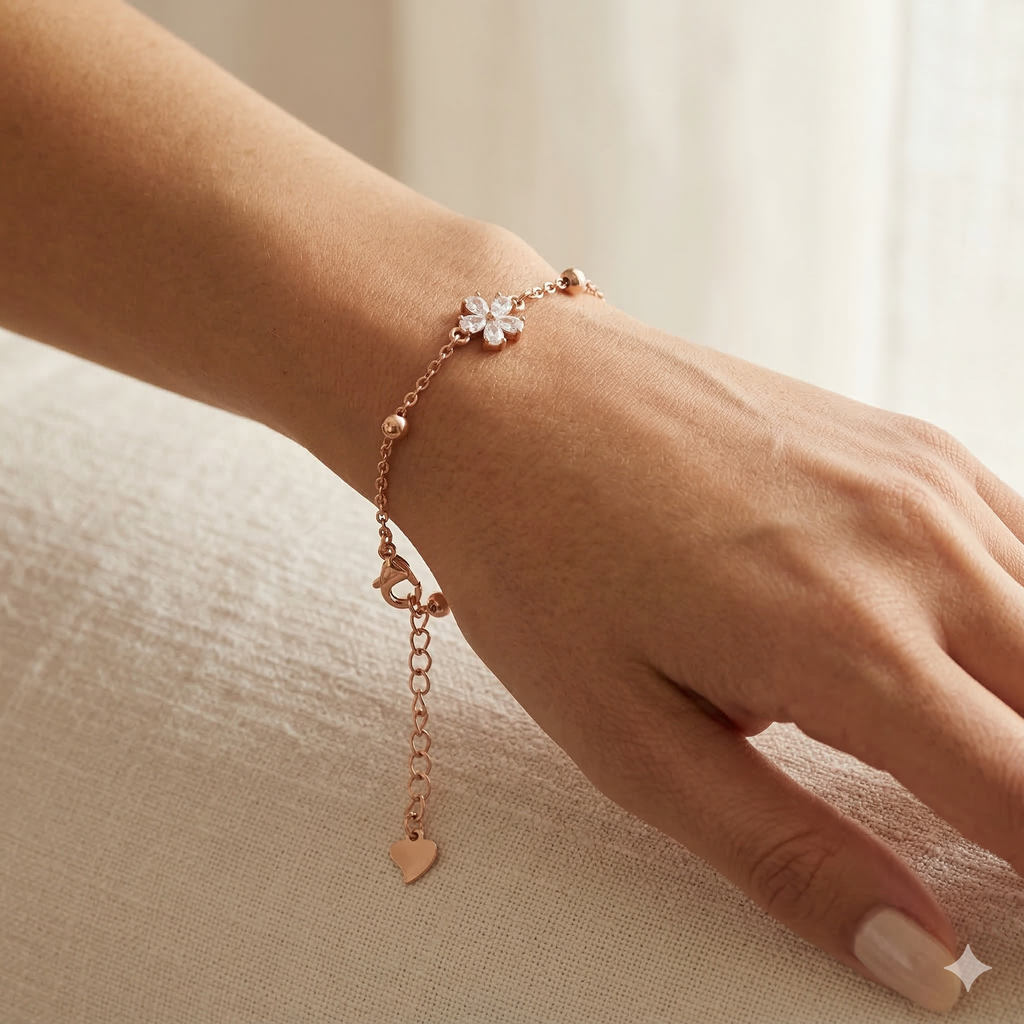 Flower Rosegold Bracelet