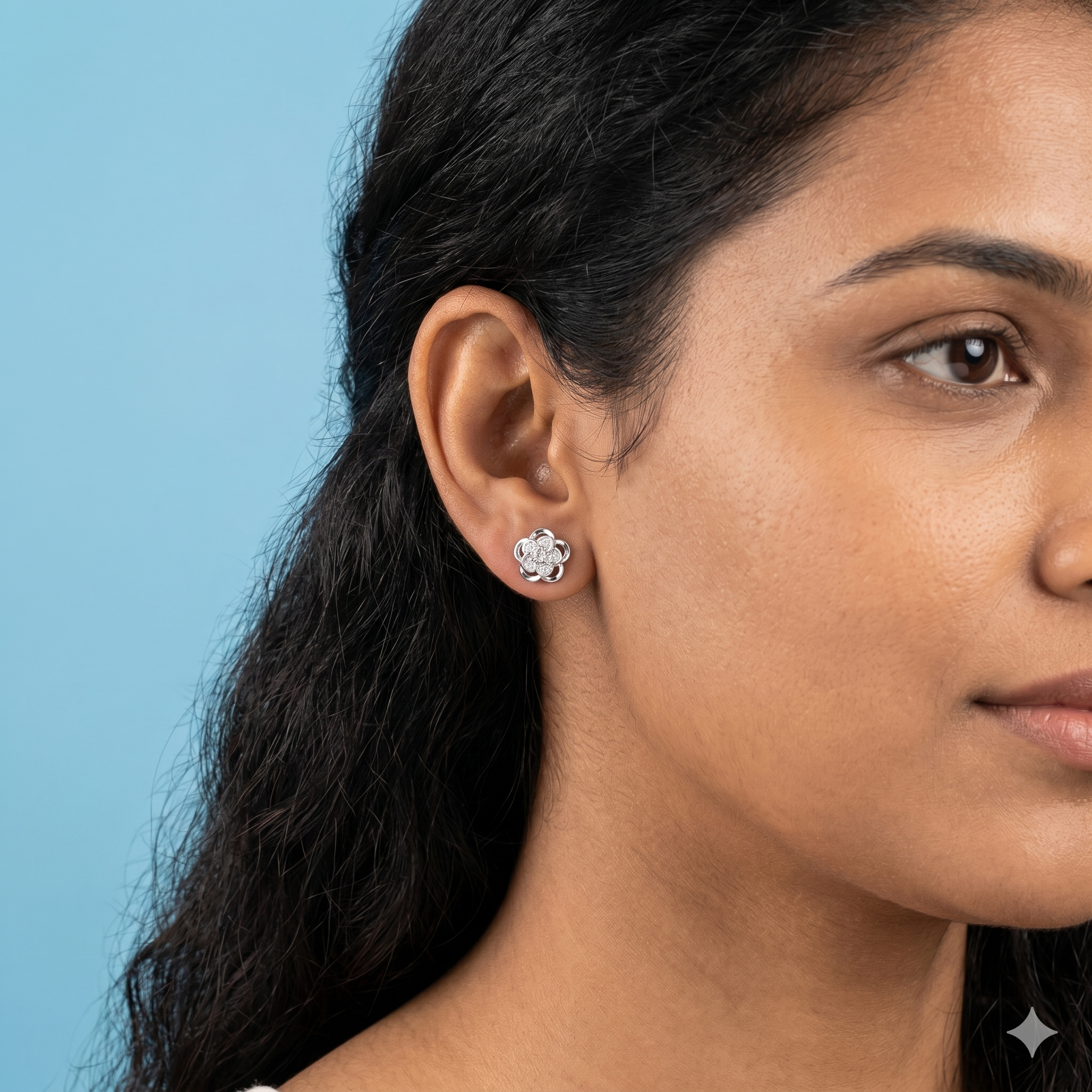 flower-shaped earrings