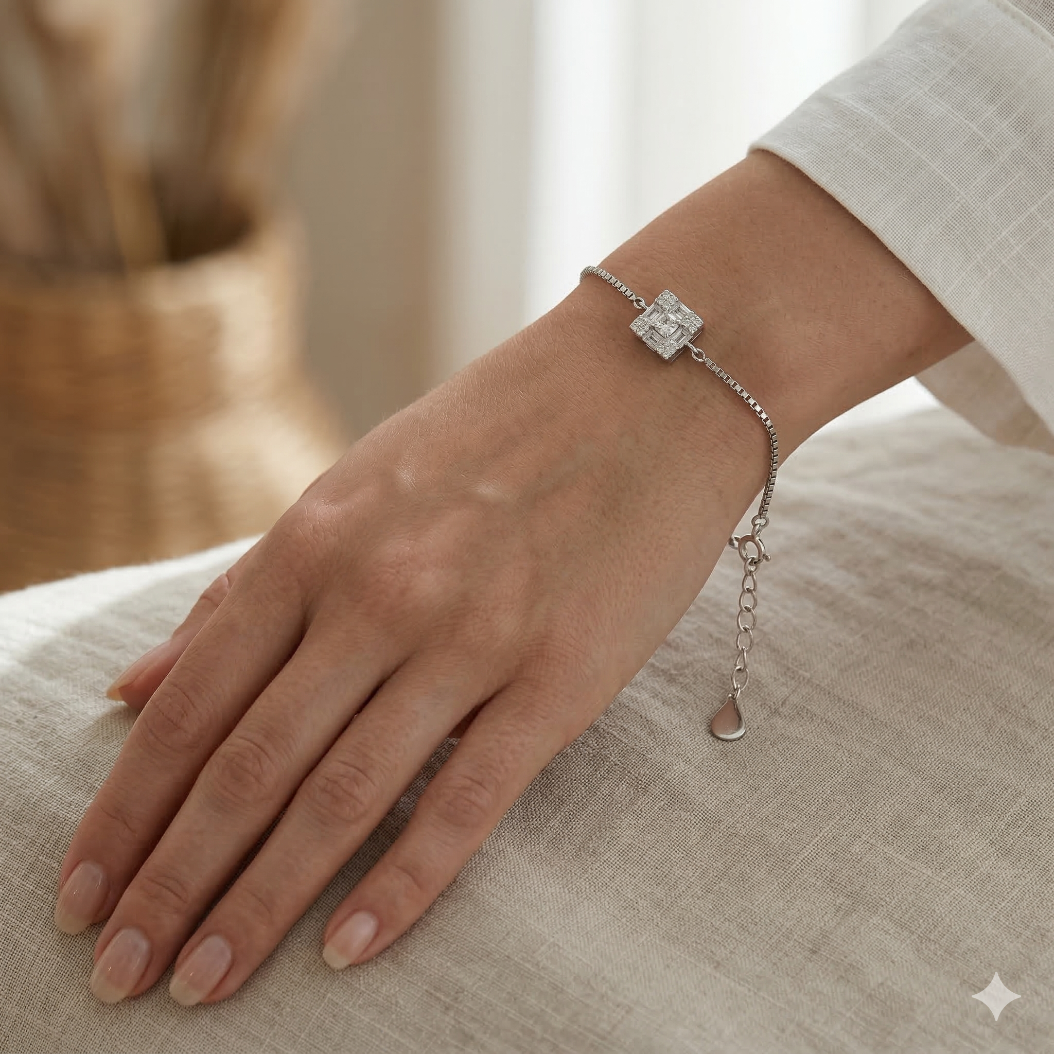 Square CZ Bracelet