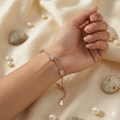Square CZ Rosegold Bracelet