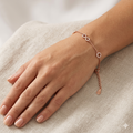 Infinity With Circle Rosegold Bracelet