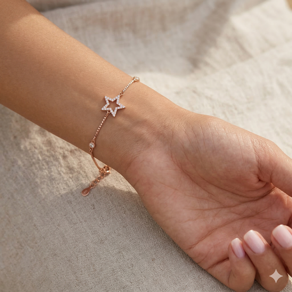 Star CZ Rosegold Bracelet