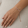 Infinity Single Stone Rosegold Bracelet
