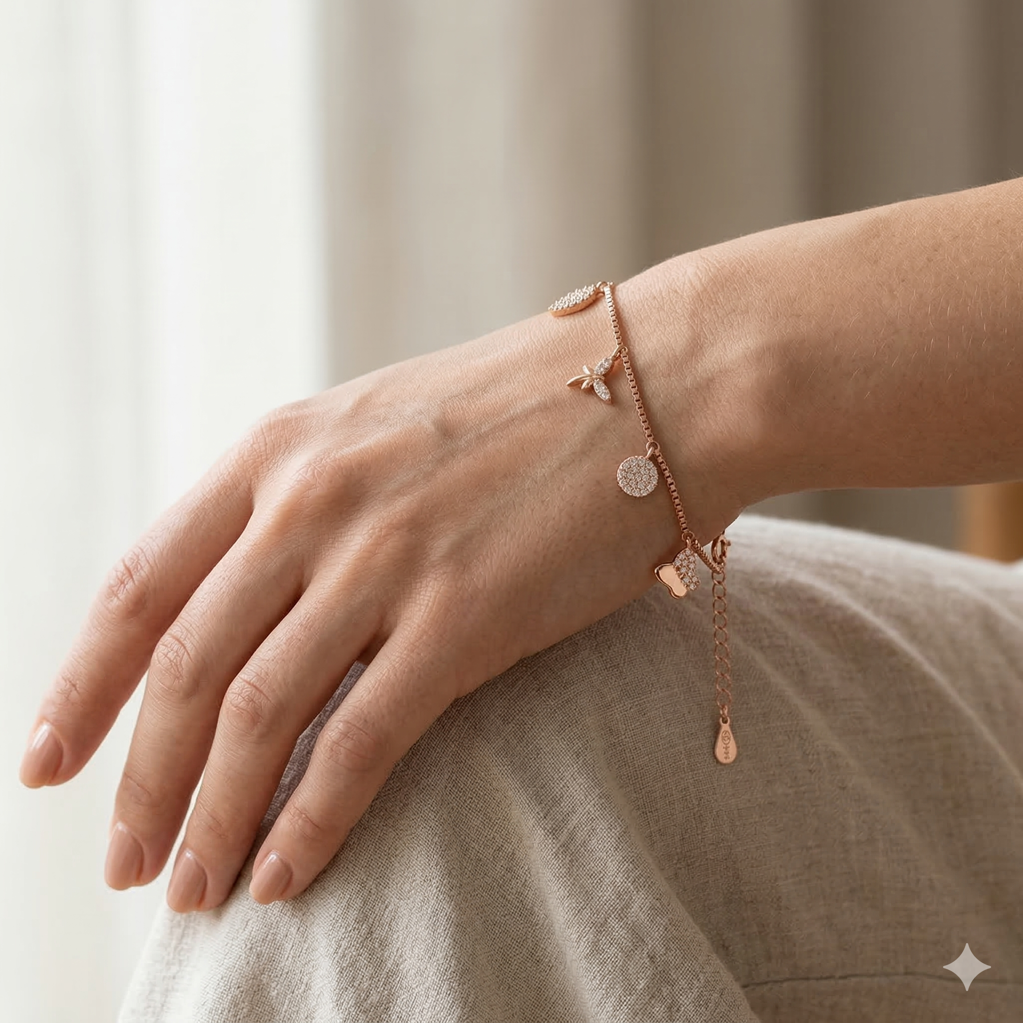 Charms Rosegold Bracelet
