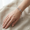 Rhodium Geometric shape bracelet
