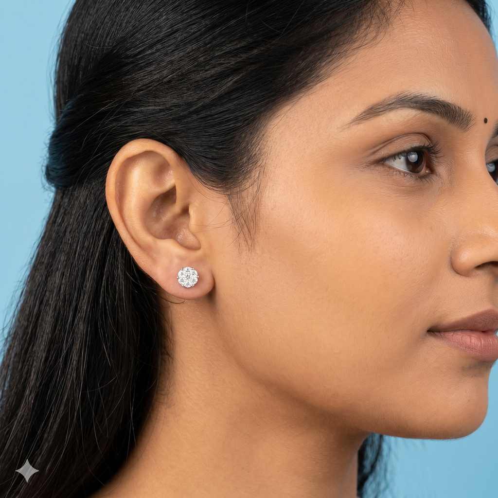 Majestic Argent Blooms earrings