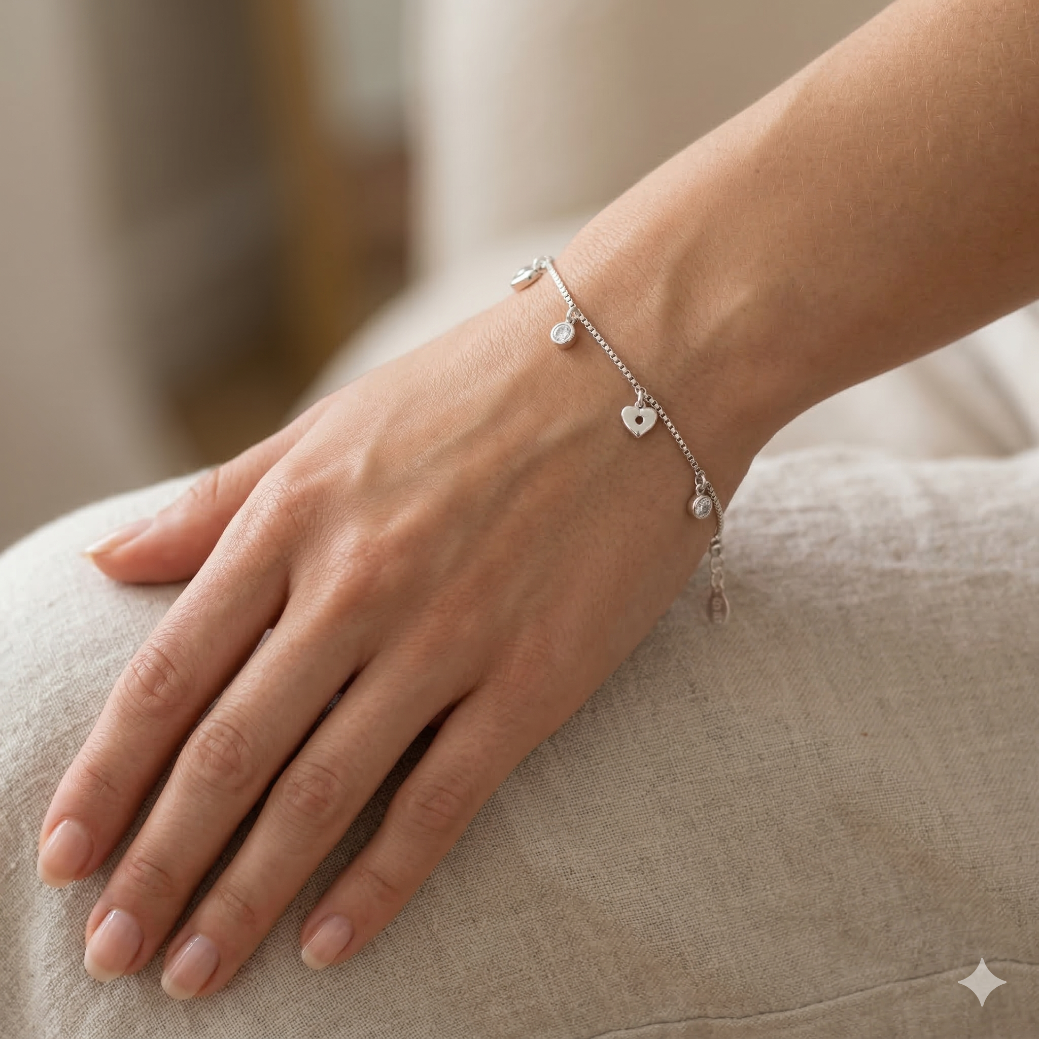 Heart Single Stone Bracelet