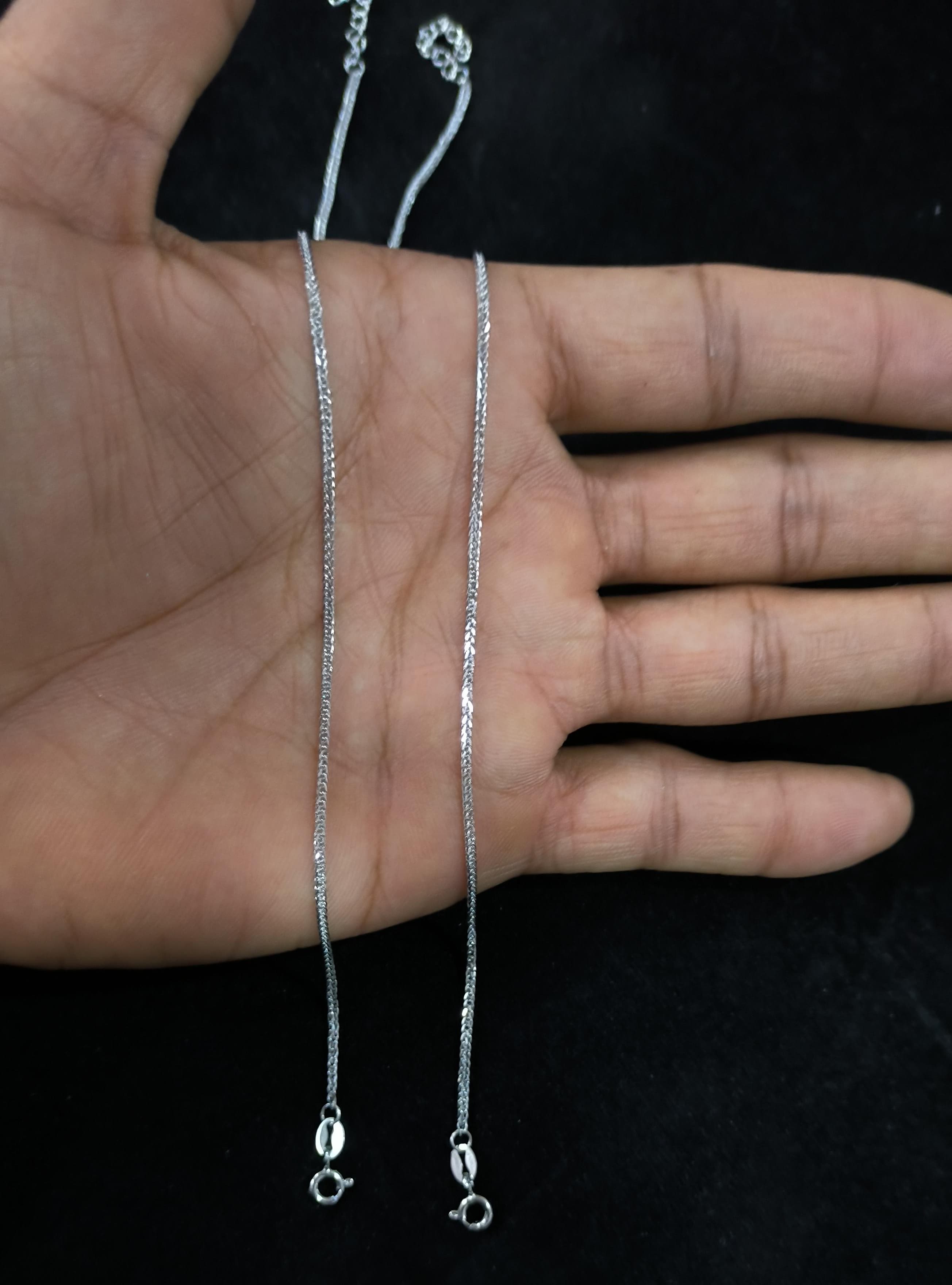 Rhodium Anklet