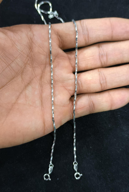 Rhodium Anklet